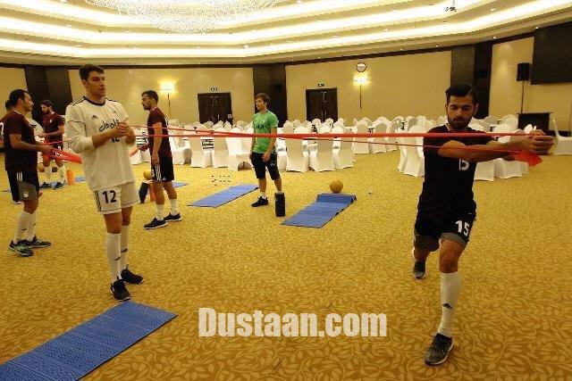 تمرین تیم ملی فوتبال درهتل/تصاویر