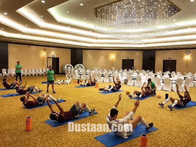 تمرین تیم ملی فوتبال درهتل/تصاویر