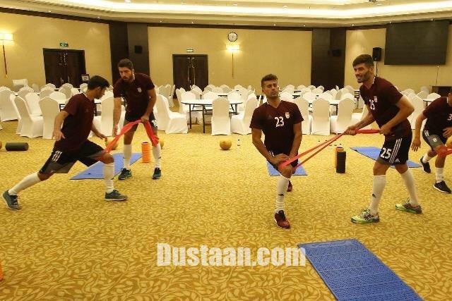 تمرین تیم ملی فوتبال درهتل/تصاویر