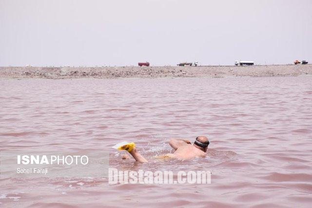 شنای جانبازی در دریاچه ارومیه/تصاویر