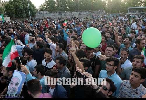 تصاویری از جشن پیروزی روحانی در مشهد