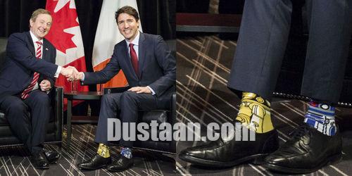 جوراب های رنگی نخست وزیر کانادا+عکس
