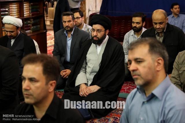 فرزند رهبر انقلاب در مراسم تشییع پیکر حجت الاسلام پهلوانی/عکس