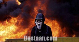 ماسک عجیب یک تظاهرات کننده درونزوئلا/عکس
