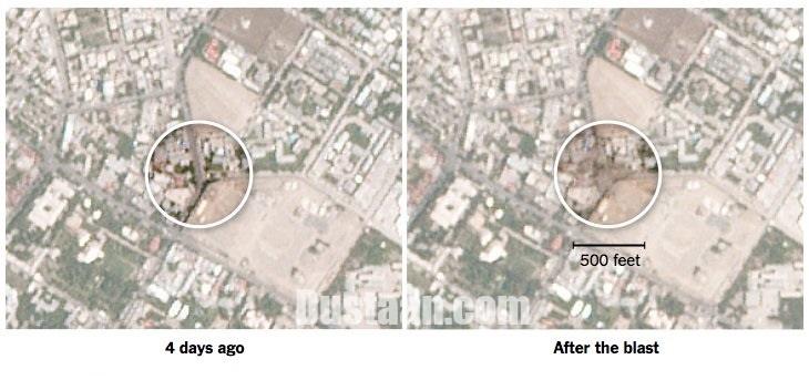 www.dustaan.com-نگاهی متفاوت به انفجار کابل | محل انفجار قبل و بعد از حادثه +تصاویر
