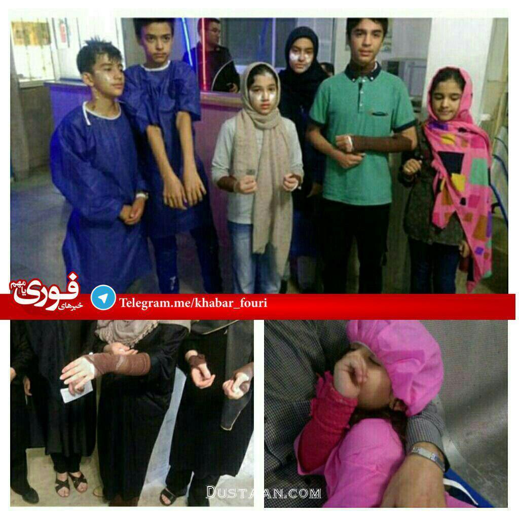 مصدومان حادثه اسیدپاشی تهران/عکس