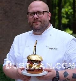 همبرگر ۲۵۰۰ دلاری هلندی ها با روکشی از طلا/ تصاویر 