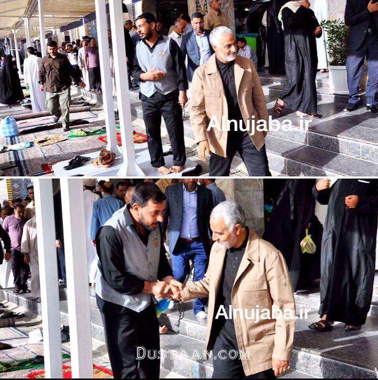 سردارسلیمانی درحرم امام‎حسین/عکس