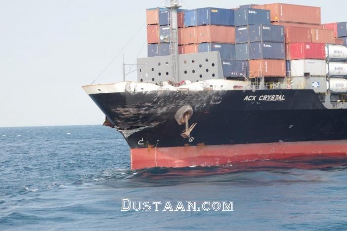 www.dustaan.com-تصاویر: برخورد ناوشکن آمریکایی با کشتی تجاری فیلیپین