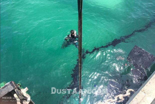 غرق شدن کشتی دنا در اسکله کیش/تصاویر