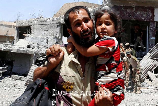 نجات کودکان از معرکه موصل‎/تصاویر 