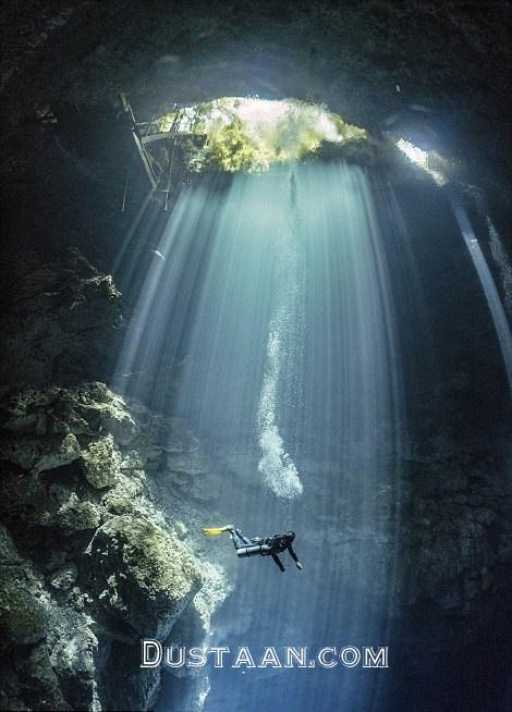   اخبار اخبار  گوناگون ,خبرهای گوناگون , غواصی با ستون‌هایی از نور در زیر آب