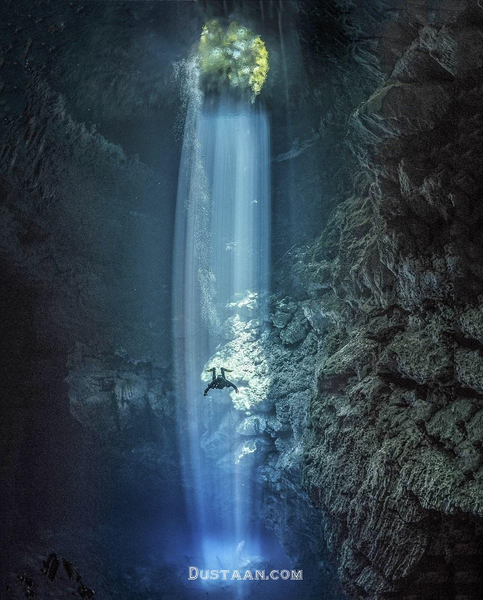   اخبار اخبار  گوناگون ,خبرهای گوناگون , غواصی با ستون‌هایی از نور در زیر آب