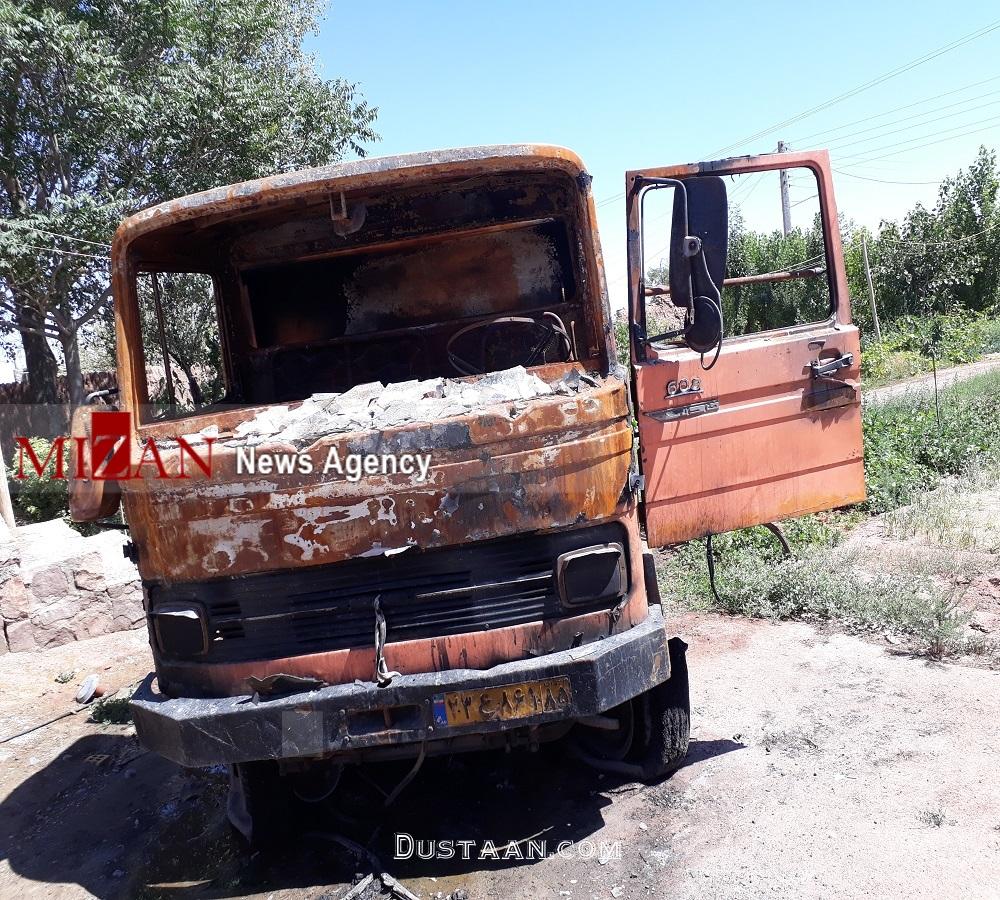 ورود با تراکتور به خانه مظنونین قتل