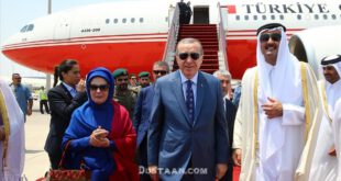 استقبال گرم امیر قطر از اردوغان