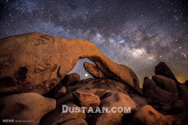 زیبایی های آسمان شب در بیابان/تصاویر‎