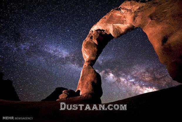زیبایی های آسمان شب در بیابان/تصاویر‎