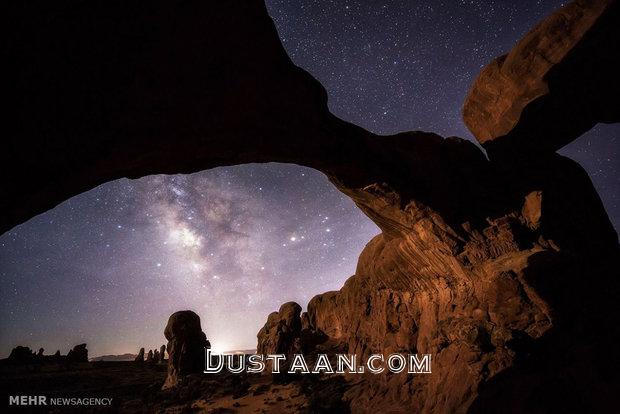 زیبایی های آسمان شب در بیابان/تصاویر‎