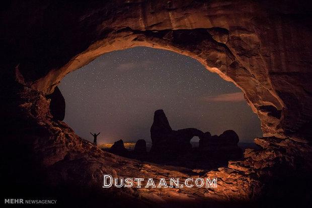 زیبایی های آسمان شب در بیابان/تصاویر‎