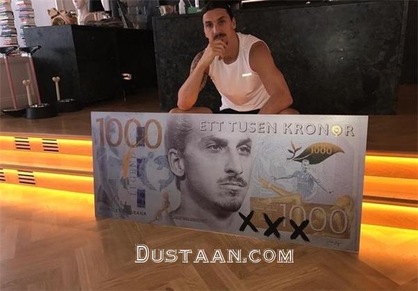 تصویر زلاتان روی اسکناس1000کرونی سوئد/عکس