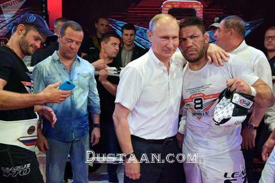 قهرمان بوکس جهان در آغوش پوتین