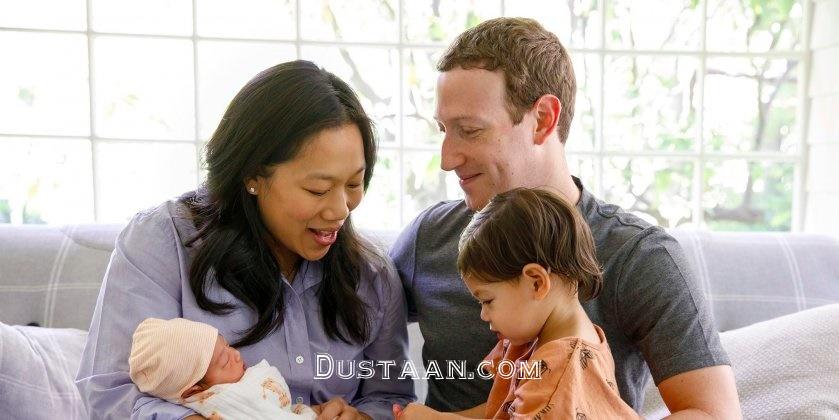مدیر فیس بوک در کنار خانواده اش/عکس