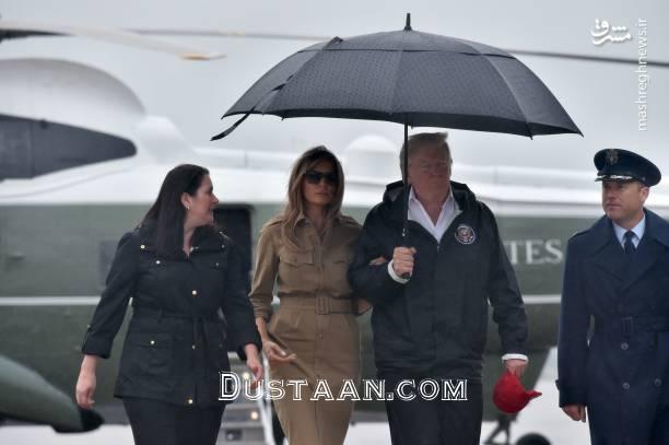 اخبار,عکس خبری,سفر ترامپ و همسرش به مناطق سیل‌زده تگزاس