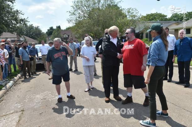 اخبار,عکس خبری,سفر ترامپ و همسرش به مناطق سیل‌زده تگزاس