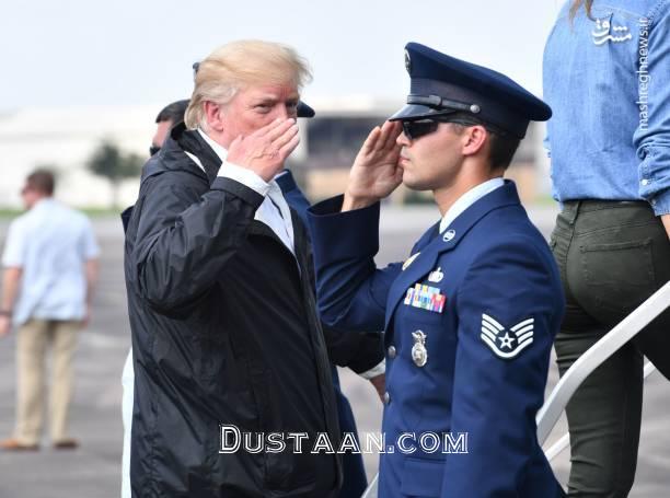 اخبار,عکس خبری,سفر ترامپ و همسرش به مناطق سیل‌زده تگزاس