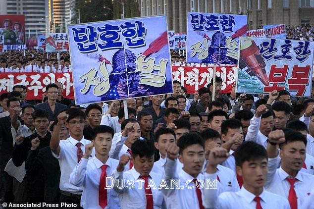 تظاهرات در کره شمالی علیه ترامپ/عکس