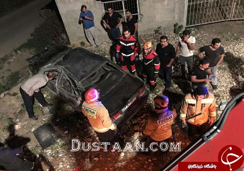 دو کشته و مصدوم در واژگونی خودروی سمند در جاده ساری نکا + تصاویر