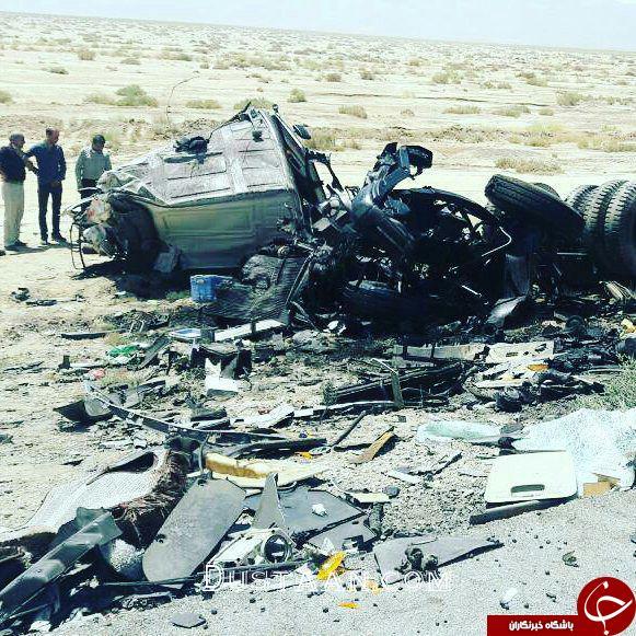برخورد مرگبار دو تریلی در جاده + تصاویر