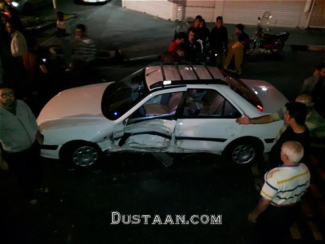 www.dustaan.com-تصادف شدید ب‌ام‌و با خودرو پرشیا در خیابان نیروی هوایی +تصاویر