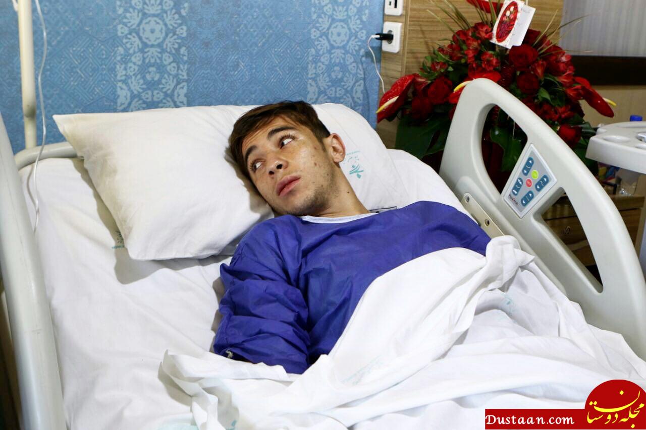 بستری شدن احمدزاده پس از عمل جراحی+عکس