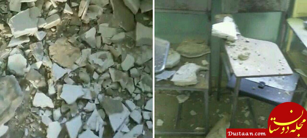 فرو ریختن سقف مدرسه‌ای در قلعه گنج