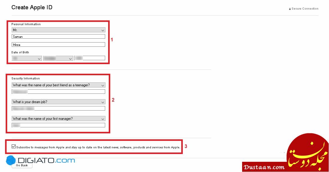 آموزش قدم به قدم ساخت اپل آیدی مطابق با آخرین تغییرات آیتونز