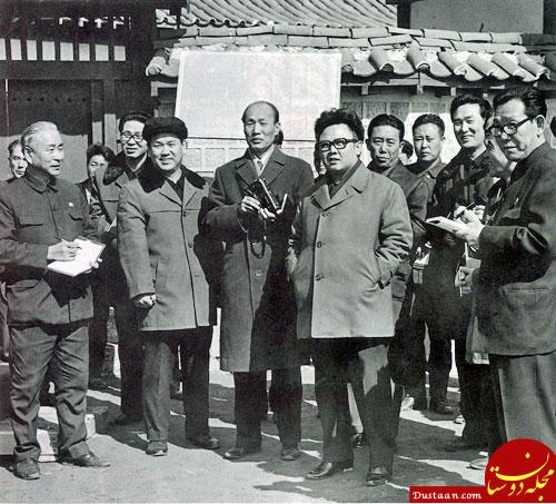 Kim Jong Il visiting a North Korean film studio in 1979.