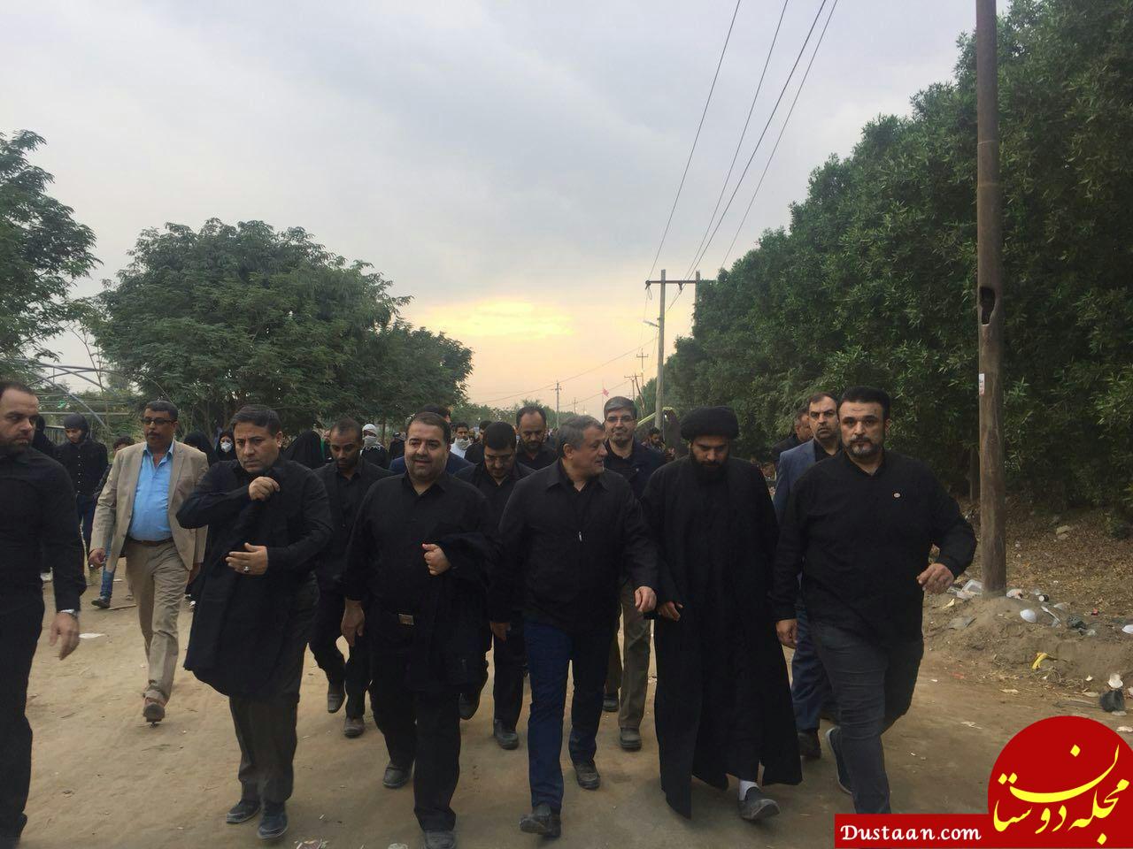 www.dustaan.com-محسن هاشمی، سالاری و فراهانی در پیاده روی اربعین مسیر نجف به کربلا +عکس