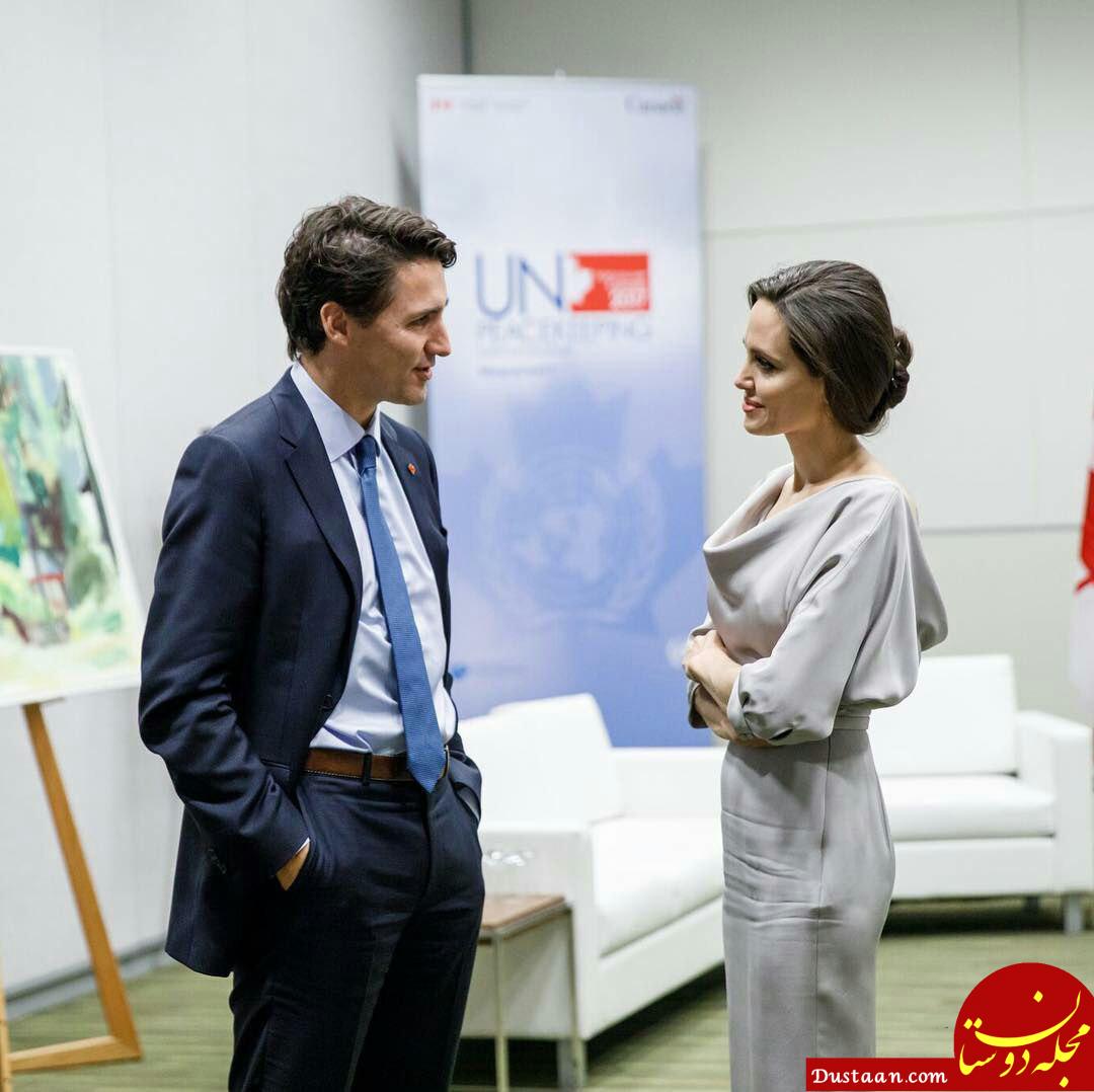 دیدار نخست وزیر جذاب کانادا با آنجلینا جولی!