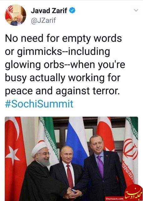 توئیت طعنه‌آمیز ظریف به عربستان و آمریکا