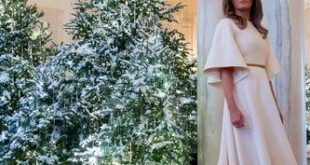 لباس کریسمس همسر ترامپ سوژه رسانه‌ها شد/عکس