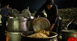 پخت بزرگترین غذای نذری جهان اسلام در یزد +تصاویر
