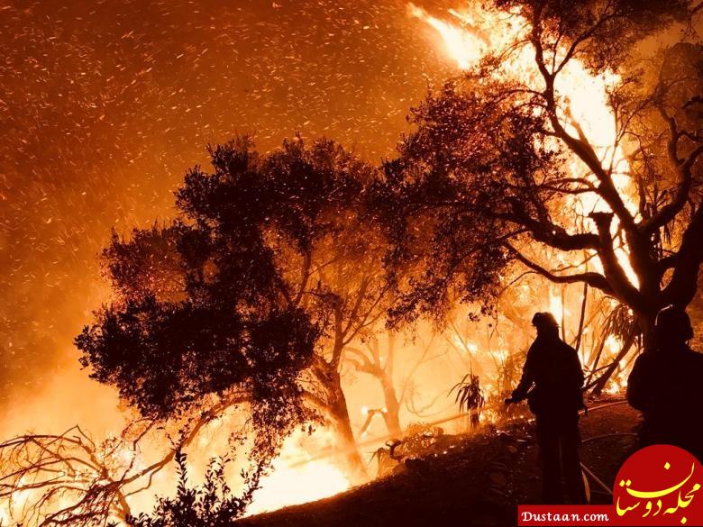 آتش سوزی گسترده کالیفرنیا در آخرین روزهای سال میلادی +عکس