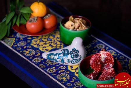 www.dustaan.com تزئین میز شب یلدا به سبک سنتی و بسیار زیبا +تصویر