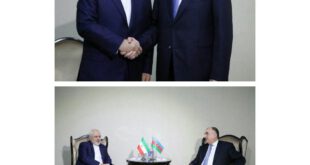 دیدار ظریف با وزیر خارجه آذربایجان/ عکس