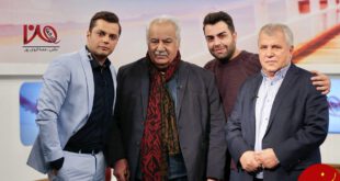 حضور ناصر ملک مطیعی و علی پروین در یک برنامه تلویزیونی