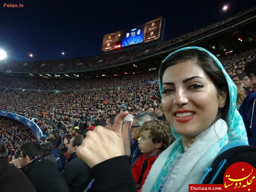 چهره ها/ «هلیا امامی» بدون منقلب شدن در ورزشگاه عکس گرفت!