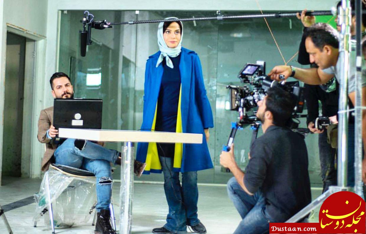 مارال فرجاد و عباس غزالی در پشت صحنه فیلم سینمایی پریسا /عکس
