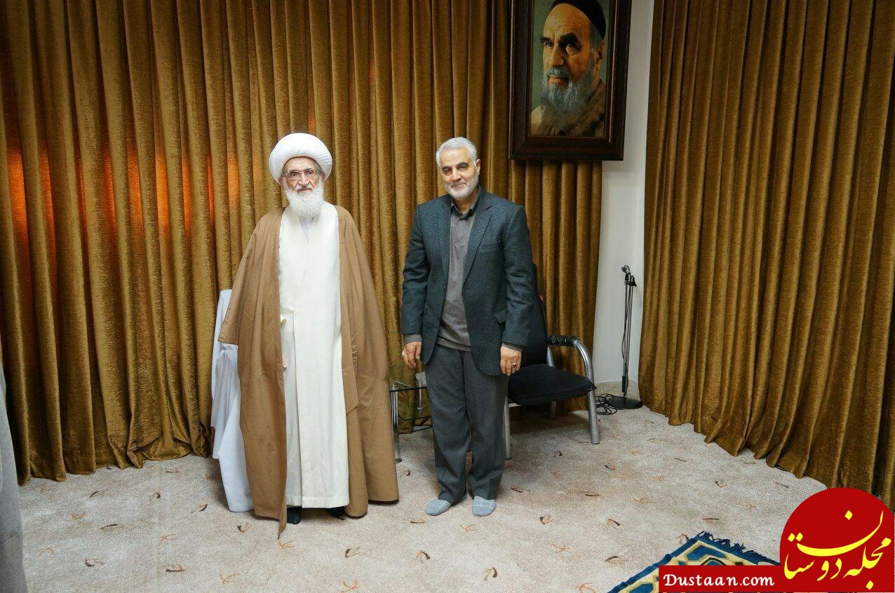 www.dustaan.com-دیدار سردار سلیمانی با آیت الله نوری همدانی + عکس