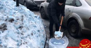 بارش برف آبی‌رنگ در روسیه+ تصاویر